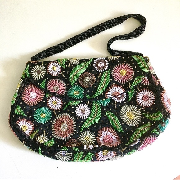 Vintage Handbags - Vintage 1940s Oberón beaded mini bag